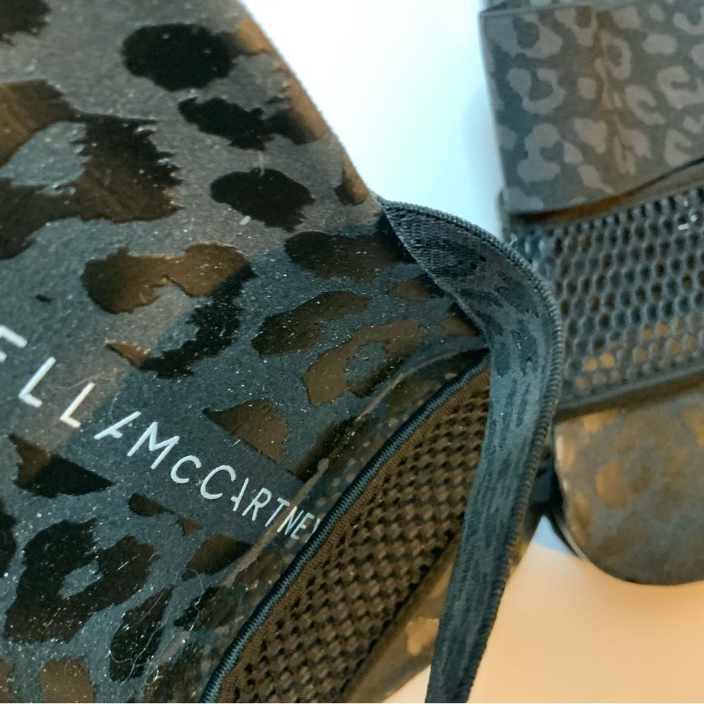 New adidas Stella-Lette Stella McCartney Slides Sandals Leopard Black Women's 8 - Picture 3 of 10